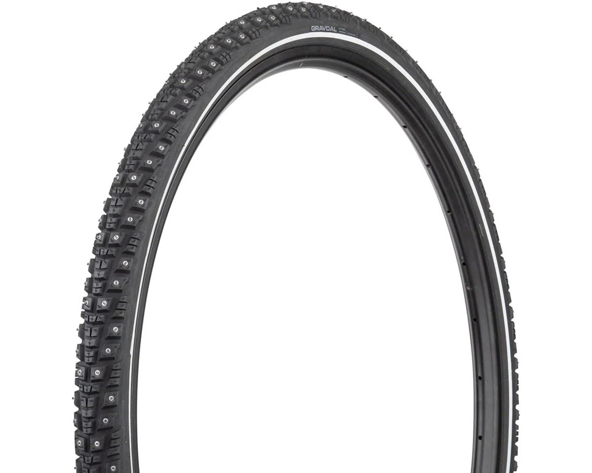 45NRTH Gravdal Tubeless Studded Gravel/Commuter Tire (Black/Reflective) (700c) (38mm) (252 Studs) (Winter Compound)